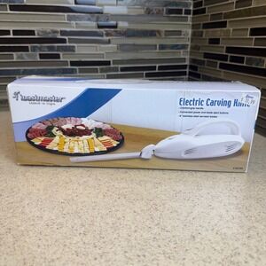 NEW Toastmaster Electric Carving Knife 6102CAN White 8" Stainless Serrated Blade